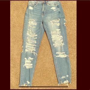 Ripped American Eagle Blue Jeans